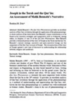 كتاب Joseph in the Torah and the Qurann An Assessment of Malik Bennabis Narrative pdf